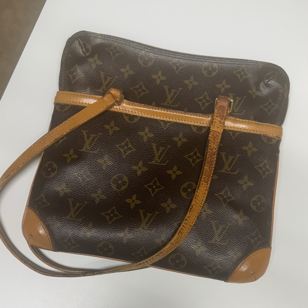 Louis Vuitton Brown and Tan Monogram Shoulder Bag